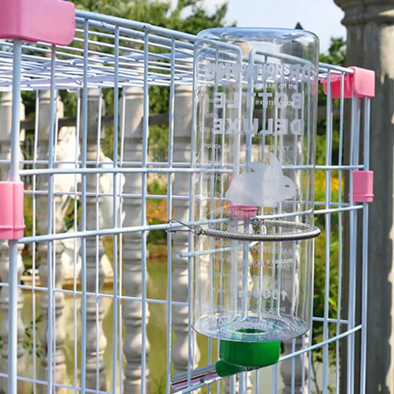 Simples Market 1000ml clear hangable small animal drinker for rabbits, guinea pigs and parrots.