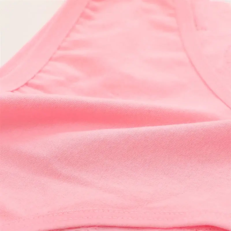 Pink women's panties close-up; soft fabric for comfortable fit