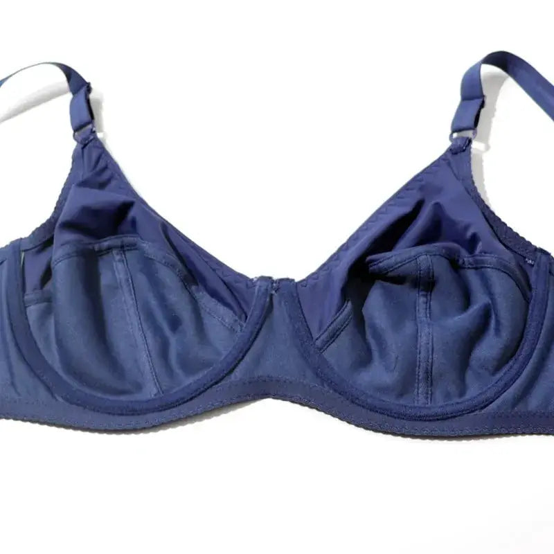 Beauwear plus-size underwire bra, navy blue, unpadded and unlined lingerie