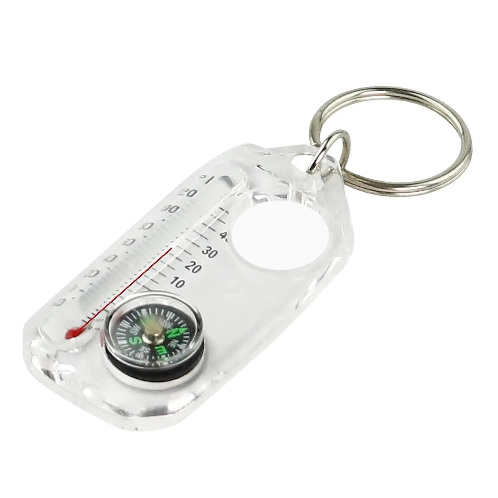Pocket Survival Compass Multifunction Mini Keychain With Thermometer For Camping Hiking Outdoor Survival Tool