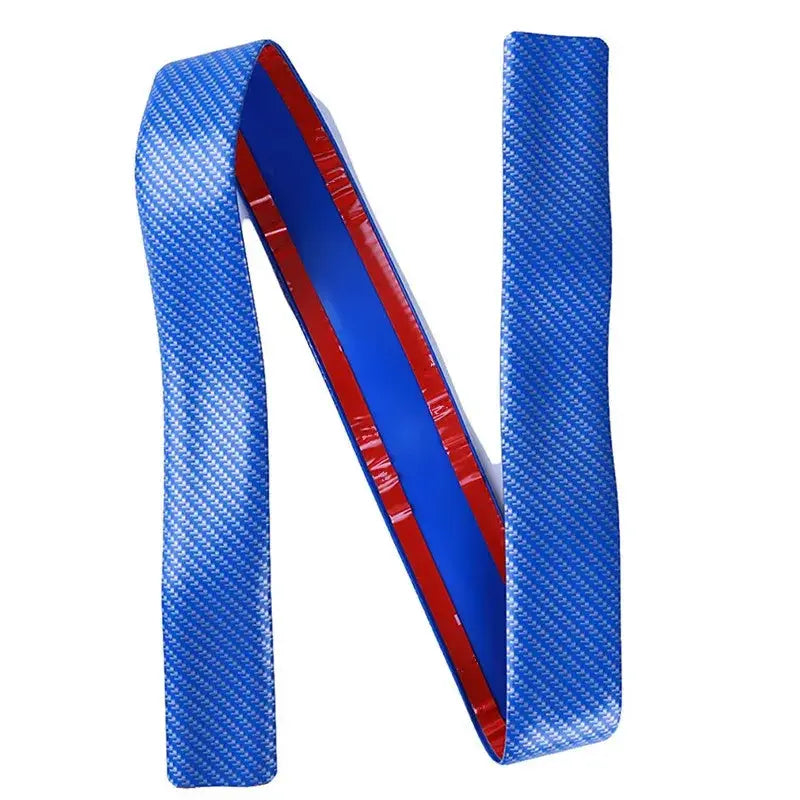 Simples Market 1.5m carbon fiber car spoiler wrap tape in blue with red inner stripe.