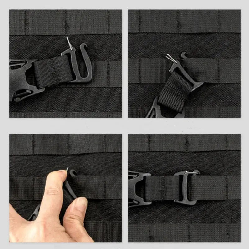 Outdoor luggage strap by Simples Market, black nylon adjustable packing strap with plug-in buckle
