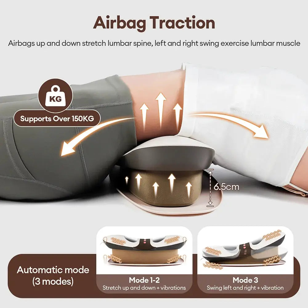 Simples Market Electric Lumbar Traction Massager with adjustable waist airbags and 3-mode automatic operation