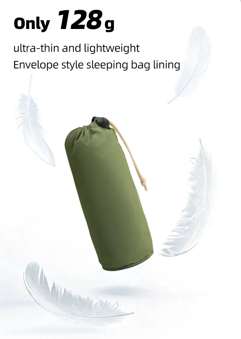 Simples Market olive green envelope-style sleeping bag liner, ultralight 128g for camping