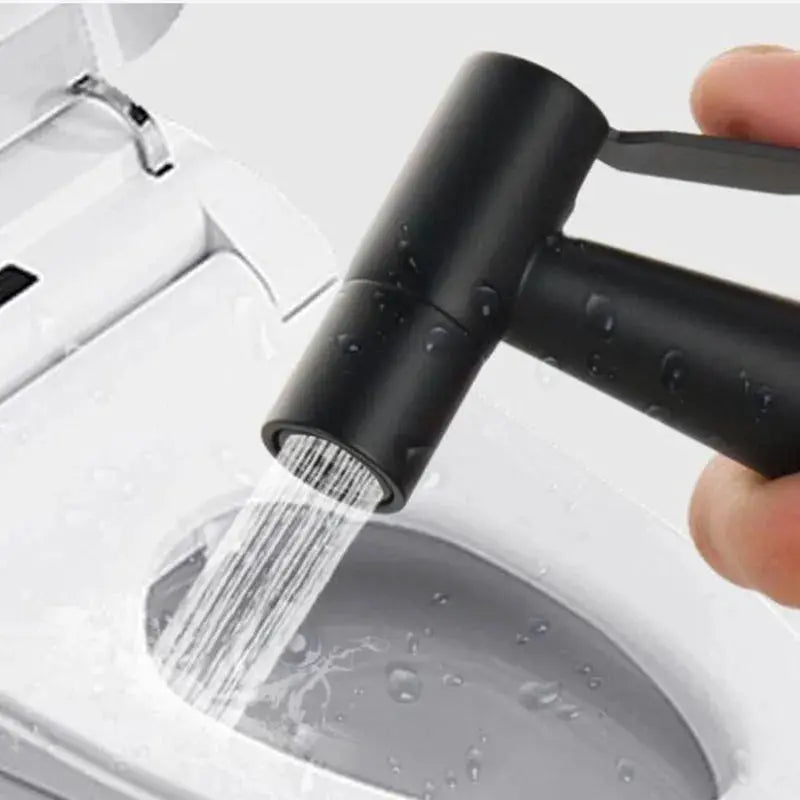 Handheld black toilet bidet spray gun for bathroom use
