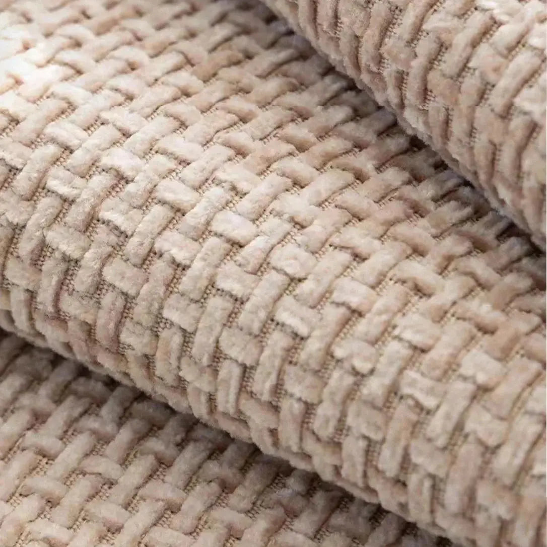 Sofa cover by Simples Market in beige woven jacquard with anti-slip design for 1–4 seat couches