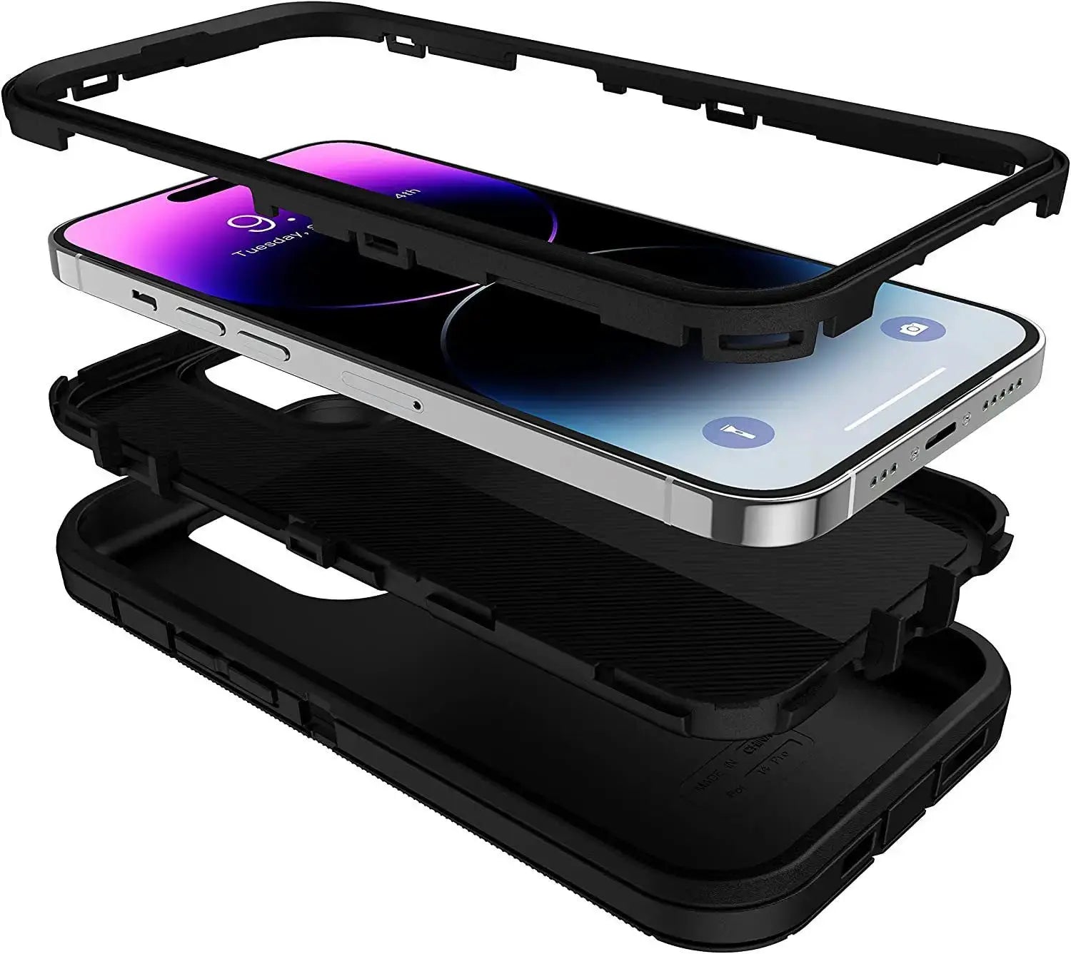 ArmorGuard ProShield 3in1 Heavy Duty Armor Shockproof Case For iPhone 16 Pro Max Dustproof Protection