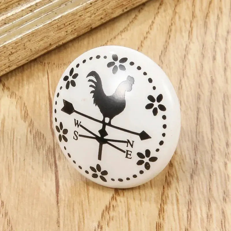 White Ceramic Door Knobs And Handles For Furniture Cabinets Cupboards With Screws Single Hole Cabinet Handles