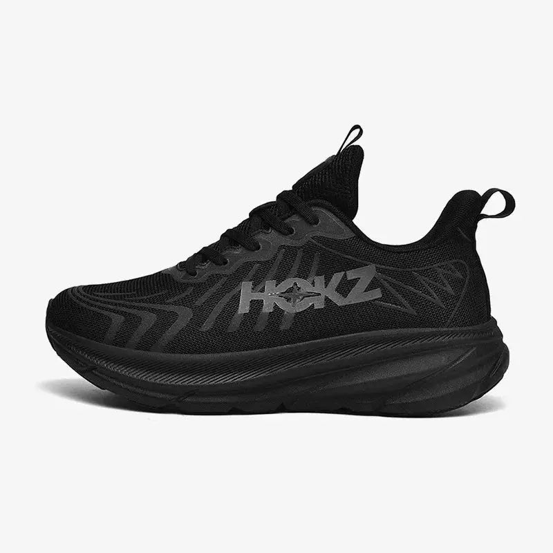 Men's Classic Cushion Running Shoes, black breathable mesh with cushioned sole by Simples Market