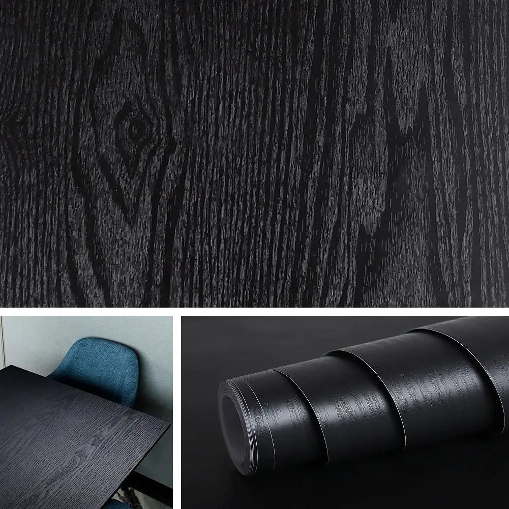 Vinyl Self Adhesive Waterproof Wood Wallpaper Rolls For Walls And Furniture Renovation Film Home Decor PVC - Simples Market