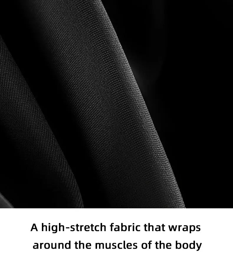RockBros men's cycling shorts fabric close-up in black; high-stretch, breathable material