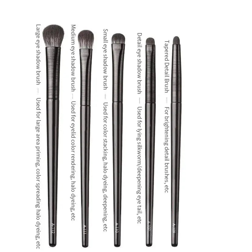 AuroraBeauty Eye Makeup Brushes Set 6 Piece Blending Tools For Eyeshadow Eyeliner And Eyebrow Contour