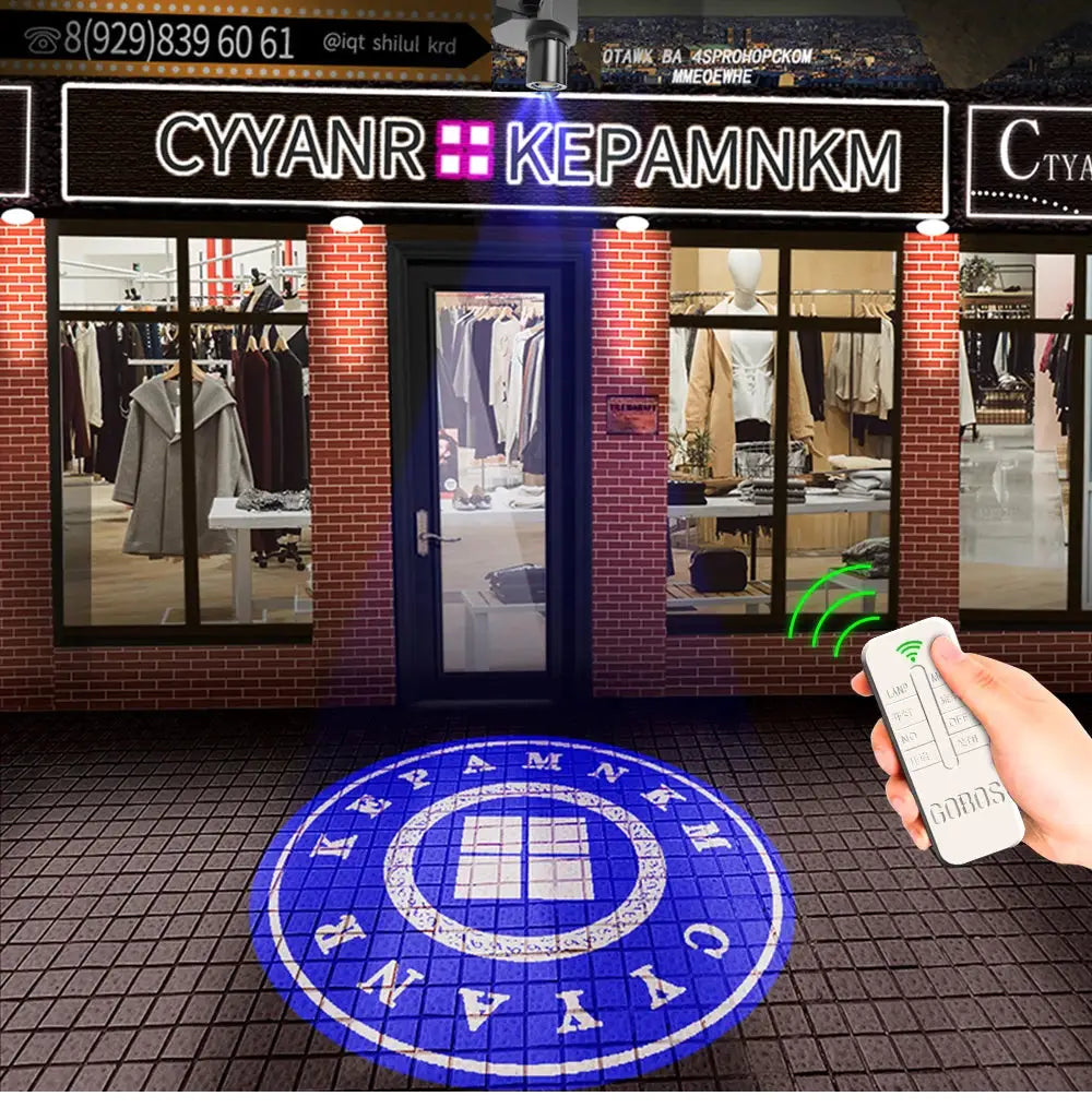 Advertising Gobo Projector Custom Logo Outdoor LED Light IP67 Rotating