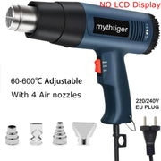 2000W Professional Heat Gun With Four Nozzles Adjustable 60 To 600 C For Paint Stripping PVC Shrinking DIY
