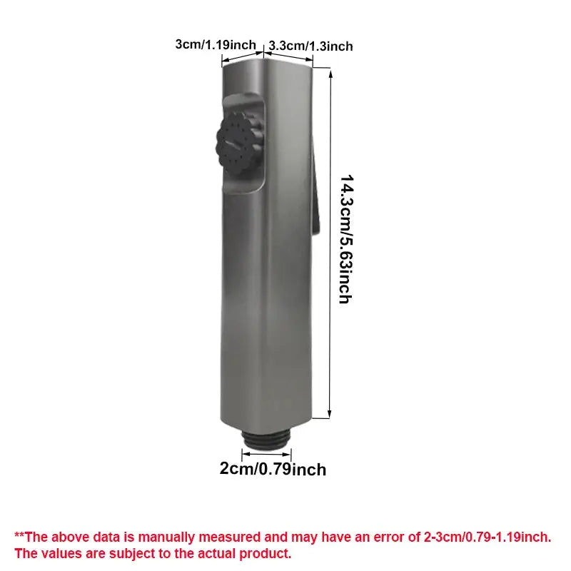 Baokemo toilet bidet sprayer set, ABS handheld, gray, with no-drilling bracket, G1/2.