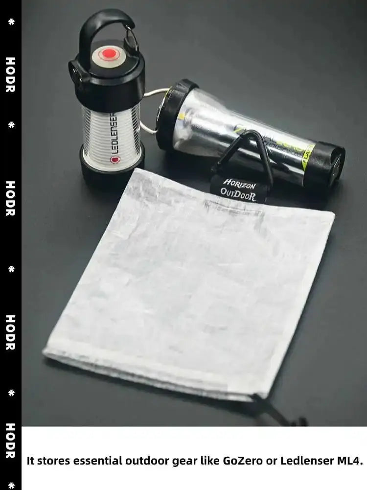 Stashlite Dyneema DCF lantern diffuser kit with LED Lenser lantern and Horizon Outdoor pouch