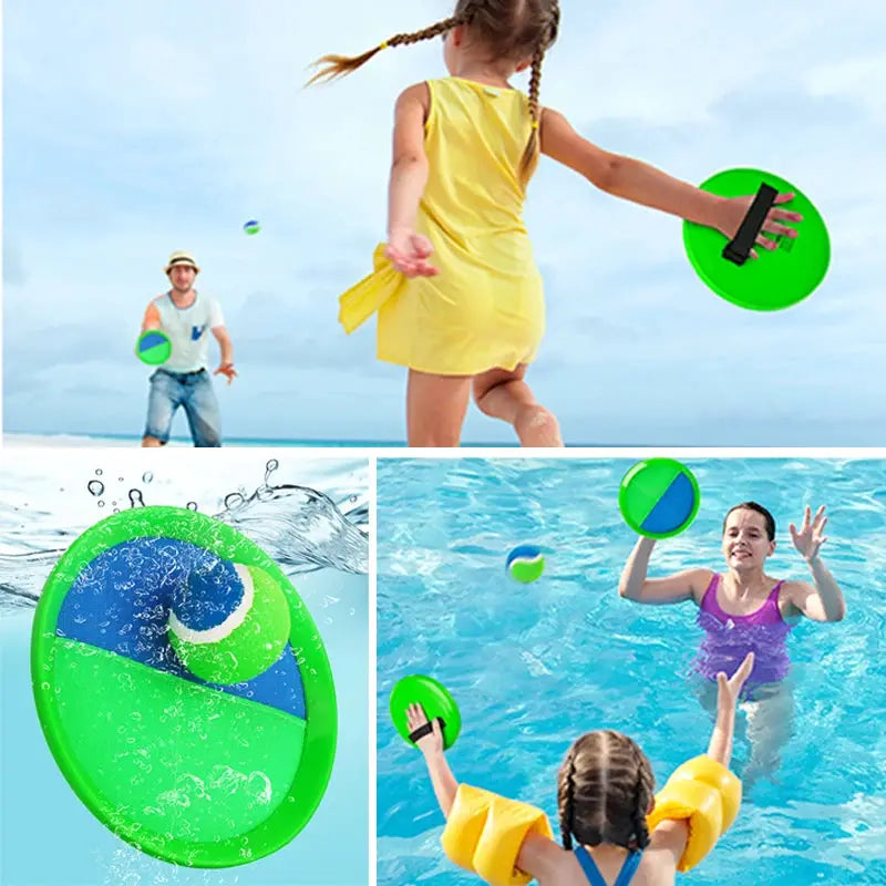 Toss And Catch Ball Set Sticky Beach Toy For Kids Outdoor Summer Multiplayer Game Parent Child Interaction Gift
