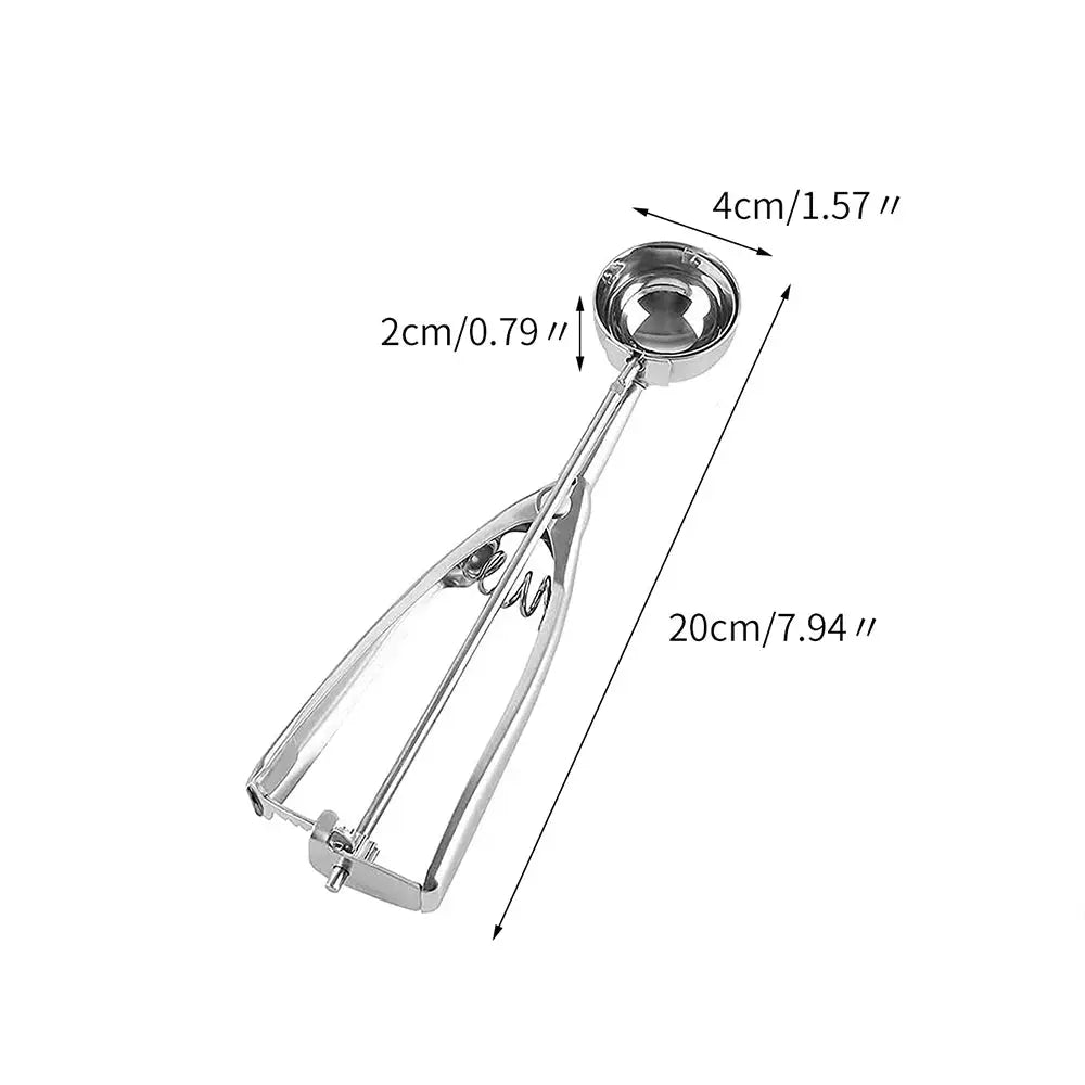 Stainless Steel Ice Cream Scoop With Trigger Release And Cookie Scoop For Baking Cupcakes And Desserts