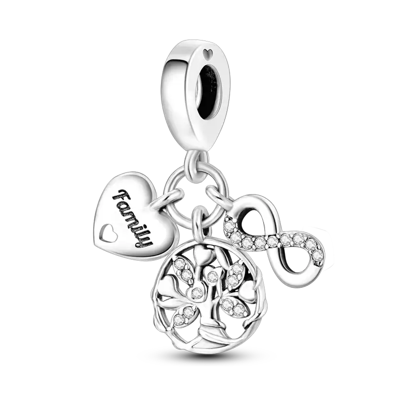 925 Sterling Silver Charms Bead Pink Butterfly Luminous Firefly Dangle Fit Bangle Bracelet Necklace DIY Jewelry