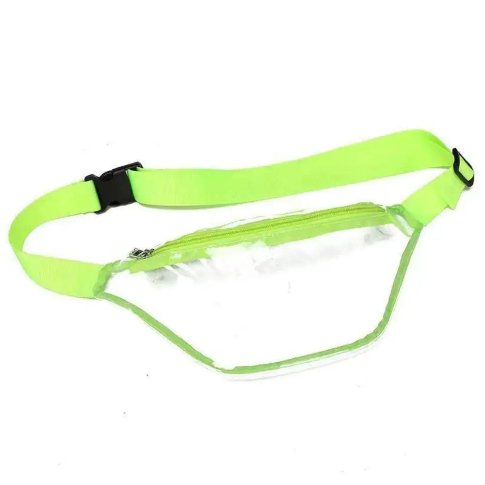 Waist pack Simples Market neon-green waterproof pouch with transparent PVC and adjustable strap