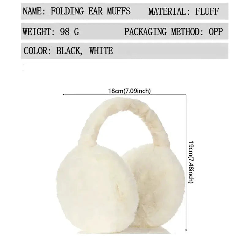 Soft Plush Earmuffs For Men And Women Unisex Outdoor Winter Warmth Cold Protection Solid Color Fashion