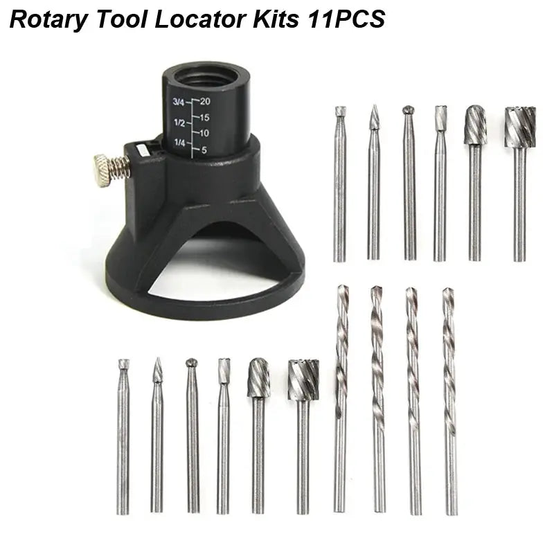Rotary Router Milling Cutter Guide Attachment And Drill Bit Set For Dremel Wood Carving And Precise Milling