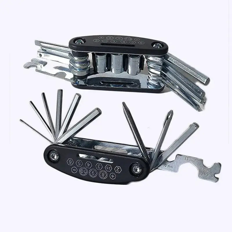16 In 1 Mountain Bike Portable Socket Multipurpose Wrench Screwdriver Tool Set For Bicycle And Motorcycle Repair