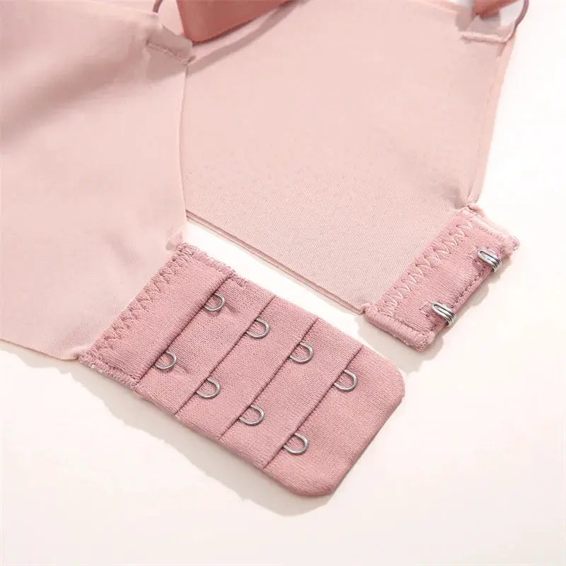 Women's seamless bralette with adjustable straps, pink ice-silk fabric, underwire by Simples Market