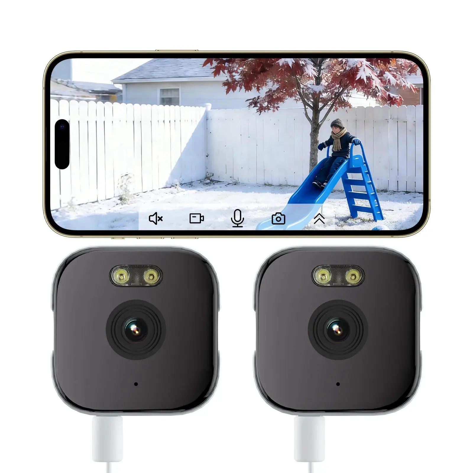 HeiYouCam Window Camera Replaces Outdoor Cameras 3MP HD Full Color Night Vision Through Window 2 4GHz WiFi
