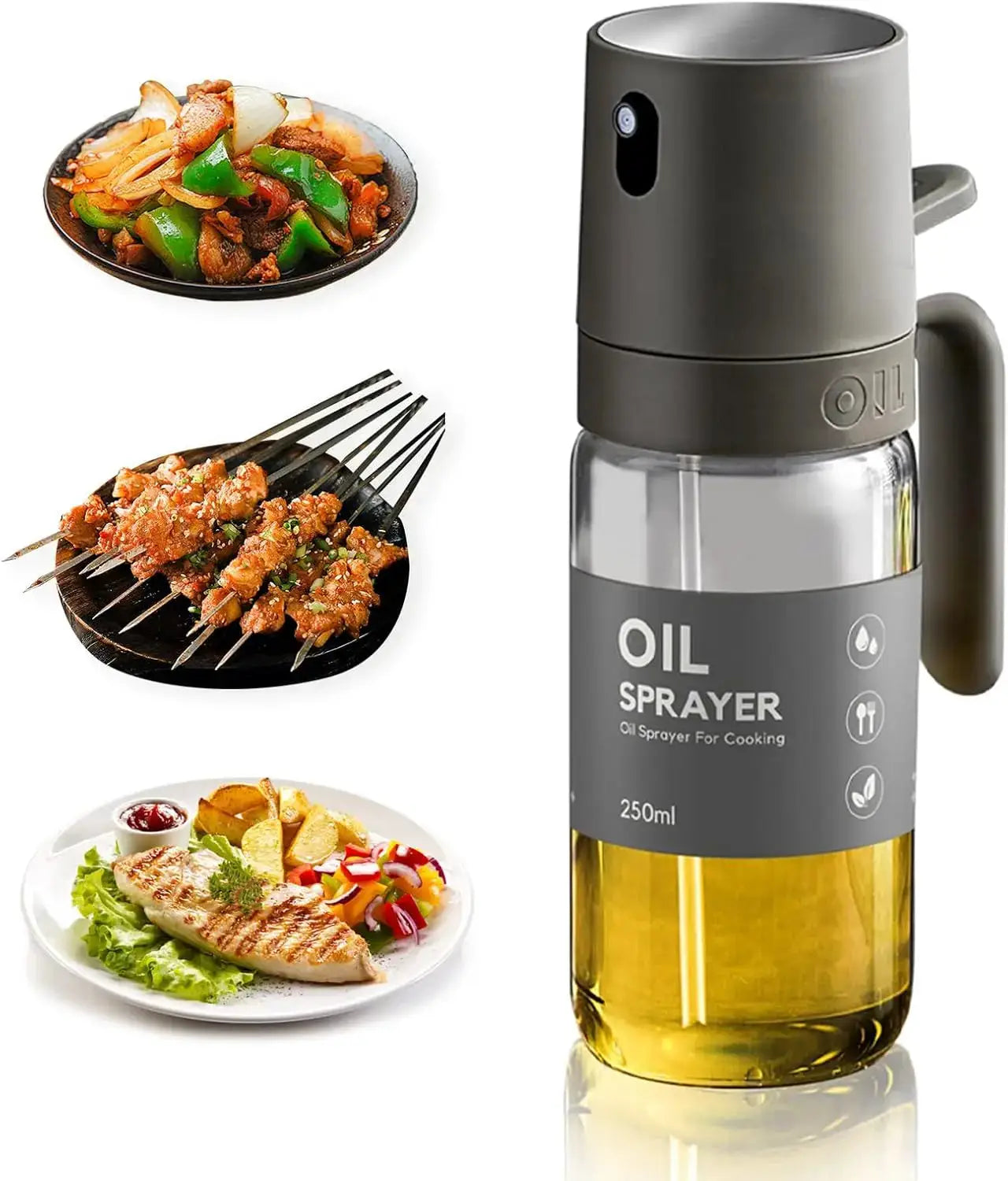 8.5oz Glass Oil Sprayer For Cooking Olive Oil Spray Bottle And Dispenser Ideal Kitchen Gadget