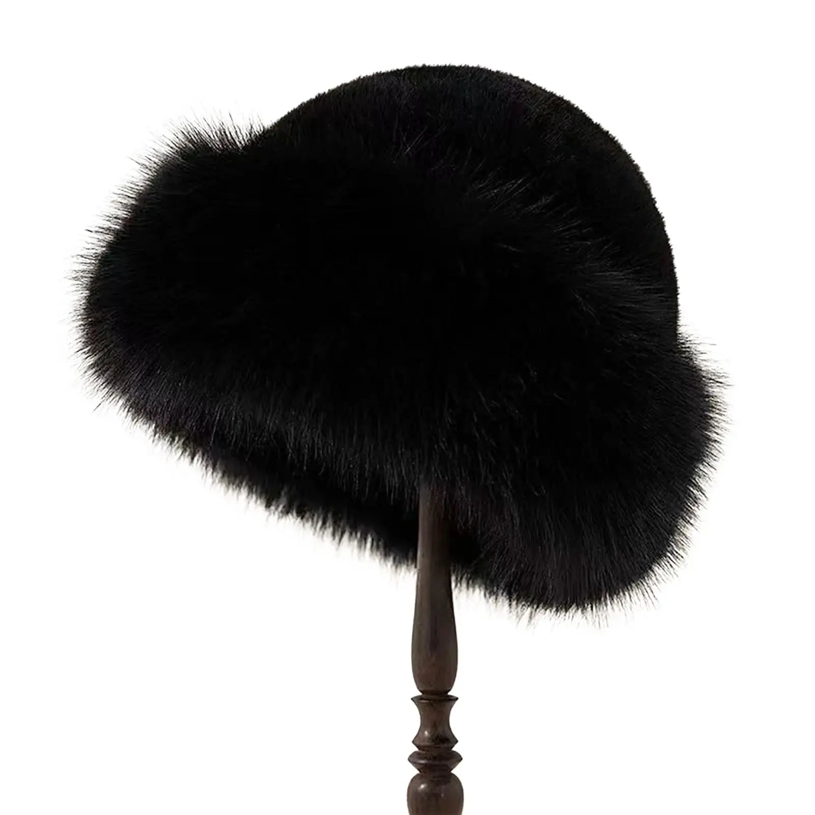 NordicPeak Womens Winter Fur Hat With Thick Plush Fur Windproof Elastic Fit For Cold Weather Outdoor Sports