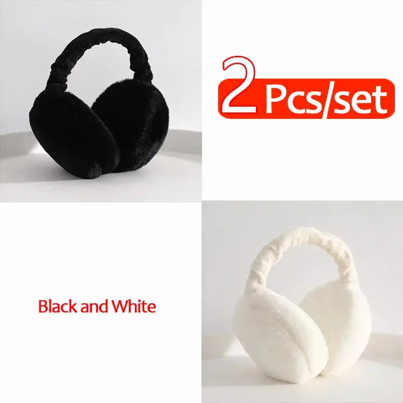 Soft Plush Earmuffs For Men And Women Unisex Outdoor Winter Warmth Cold Protection Solid Color Fashion