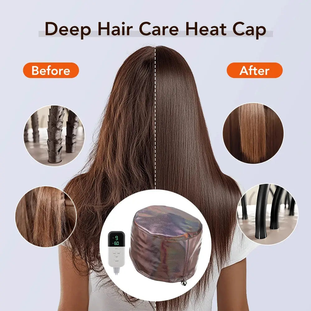 Simples Market 10-Level Electric Hair Heating Cap with controller for spa nourishing treatment
