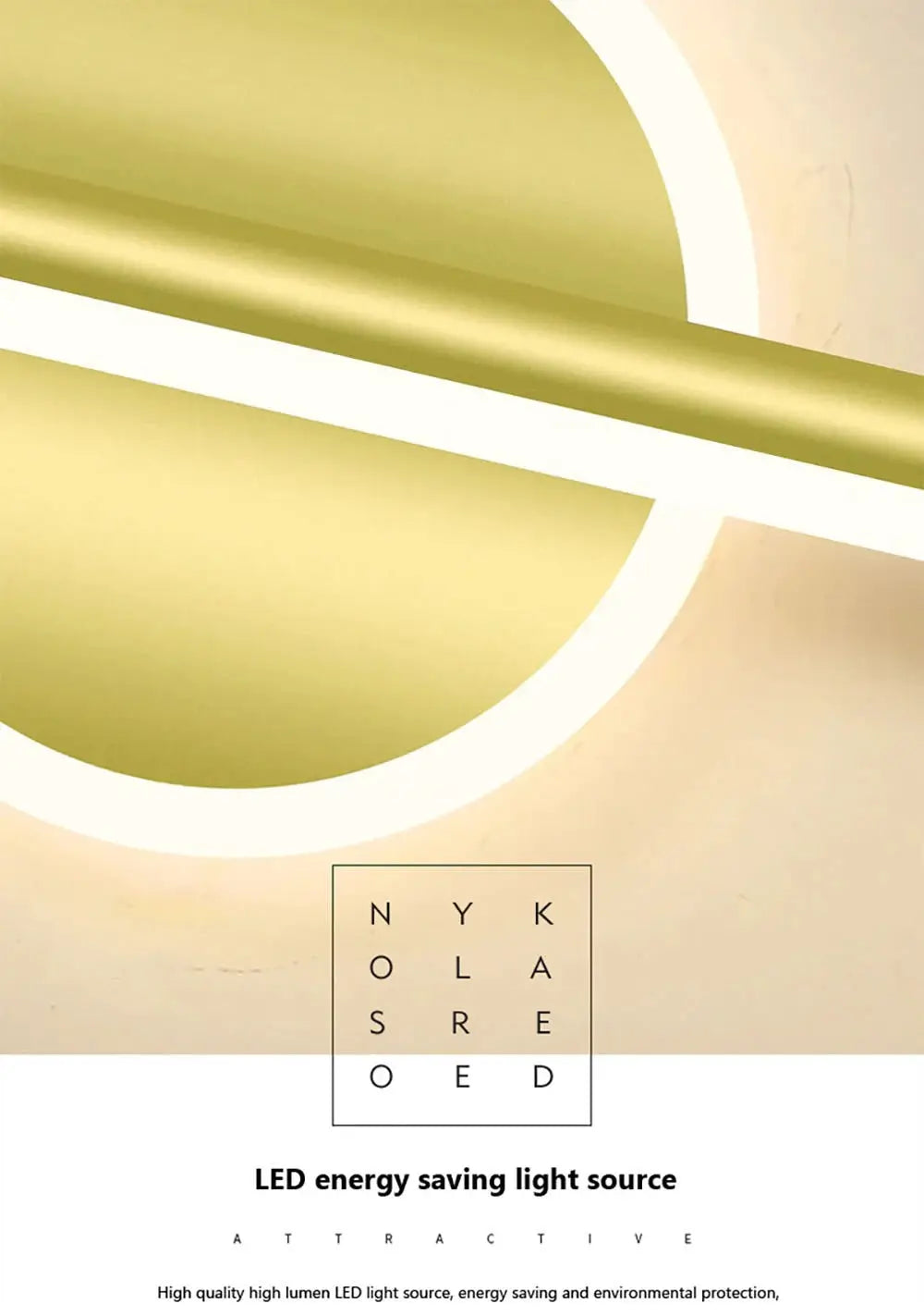 Modern LED Wall Lamp 40/60cm by Simples Market, black and gold long strip mirror light for bathroom