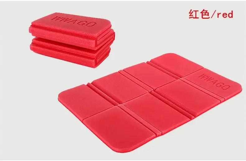 Foldable XPE foam outdoor mat by MIHAGO, red moistureproof picnic and camping seat cushion