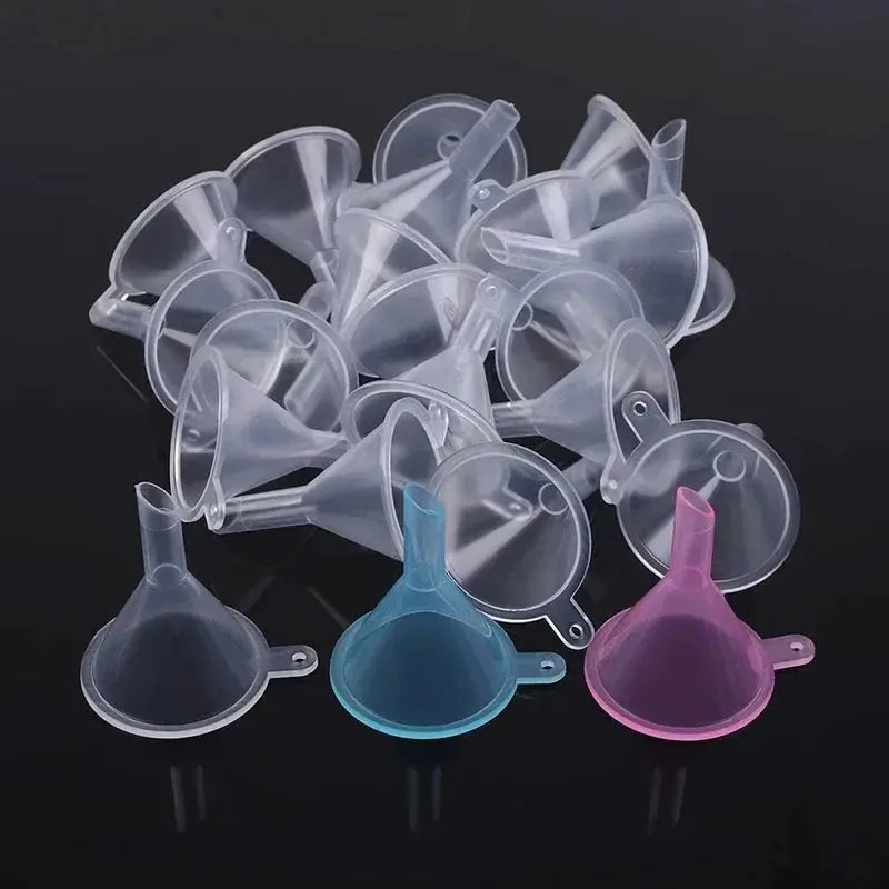 100 Pieces Plastic Small Funnels For Perfume And Essential Oils Mini Liquid Transfer Tools For Narrow Neck Bottles