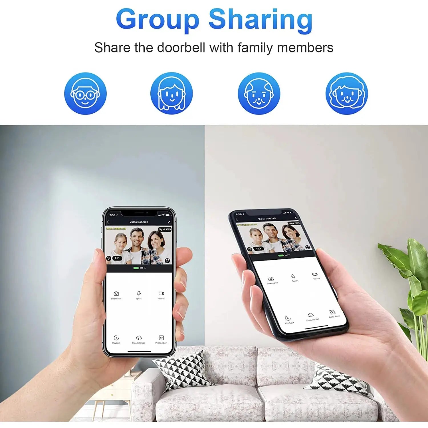 1080P wireless video doorbell camera by Simples Market with WiFi, motion detection, night vision