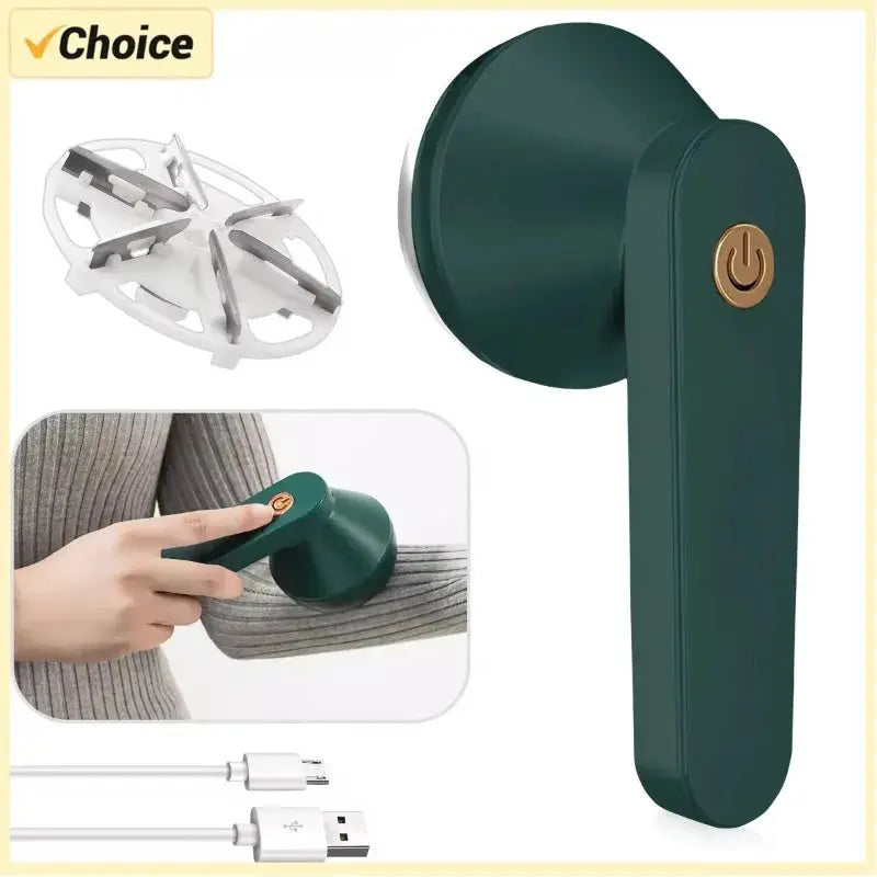 LintiLux Fabric Shaver Hair Ball Trimmer With Upgraded Six Blade Design For Quick Lint Removal Rechargeable Type C