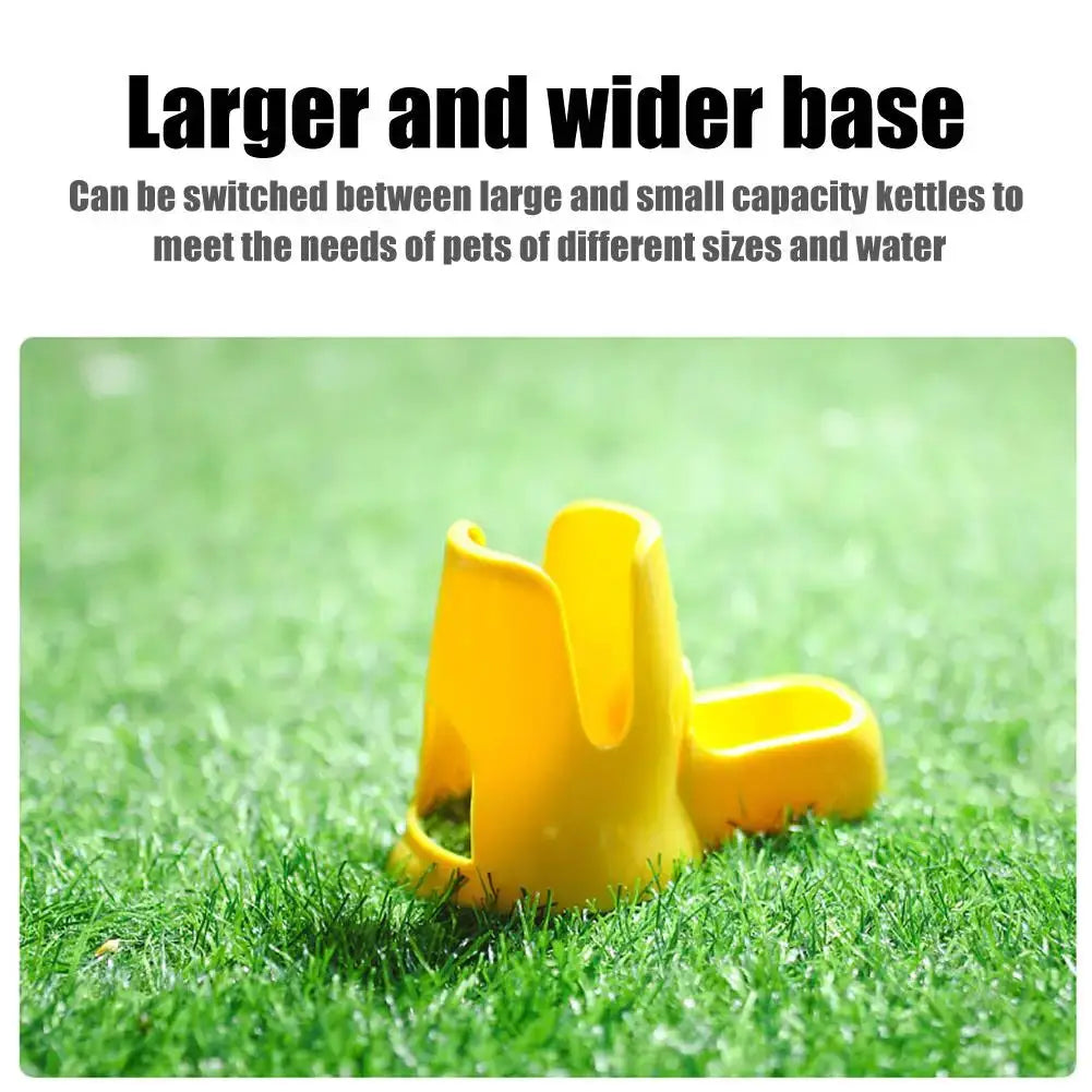Hamster water feeder, yellow plastic automatic dispenser for small pets