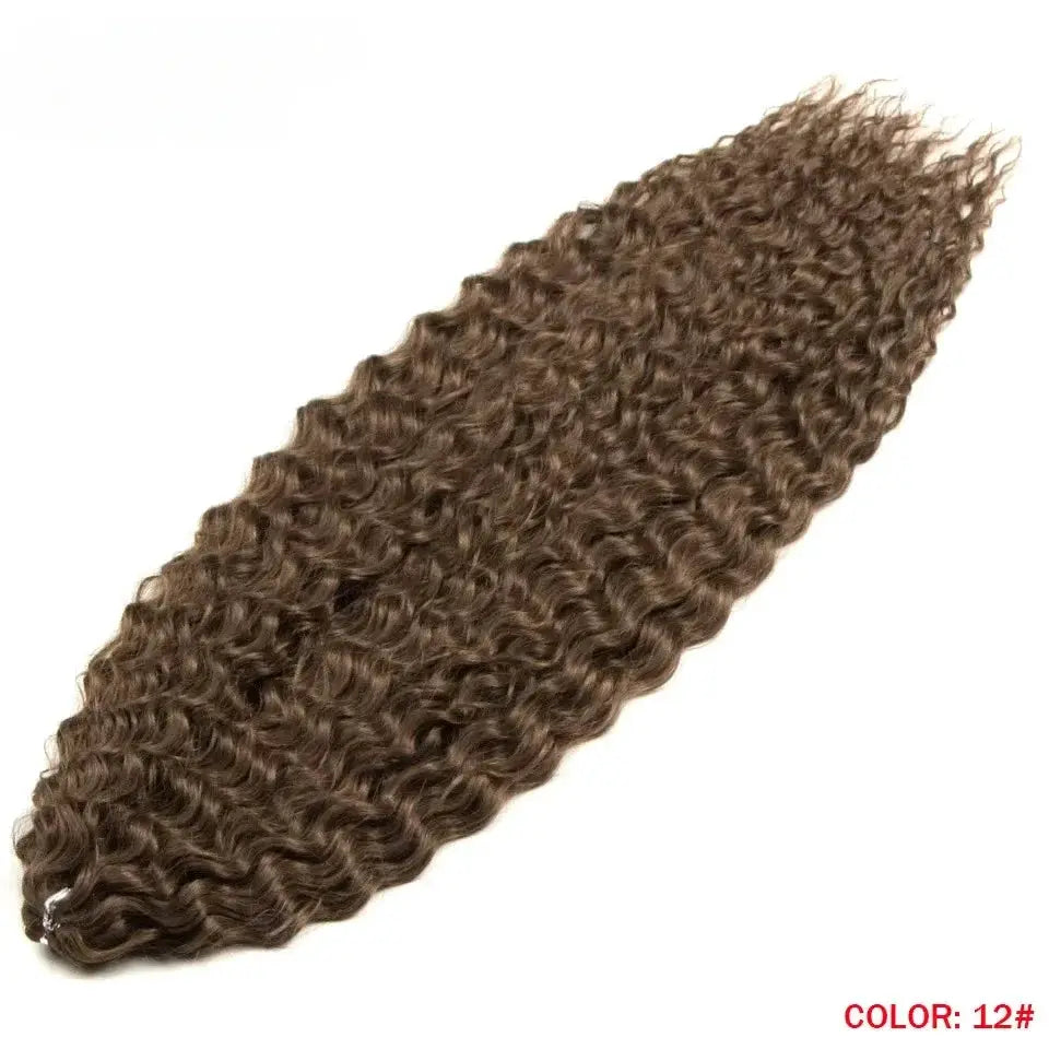 Ariel Synthetic Twist Crochet Hair extensions, 22in, 300g, water-wave curls in brown