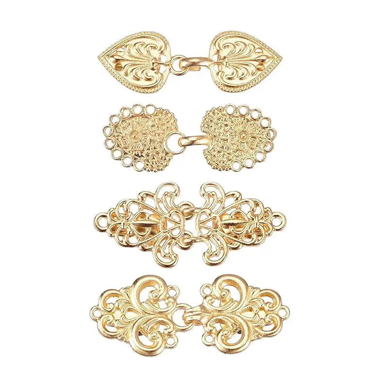 HeritageWeave Vintage Sweater Clips Durable Metal Cape Shawl Cardigan Fasteners For Dresses And Shirts