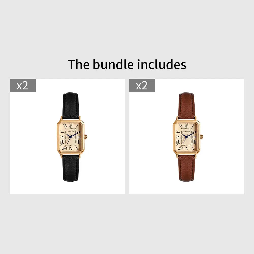 Retro Digital Dial Square Leather Strap Quartz Wristwatch For Women Casual Elegant Gift Timepiece