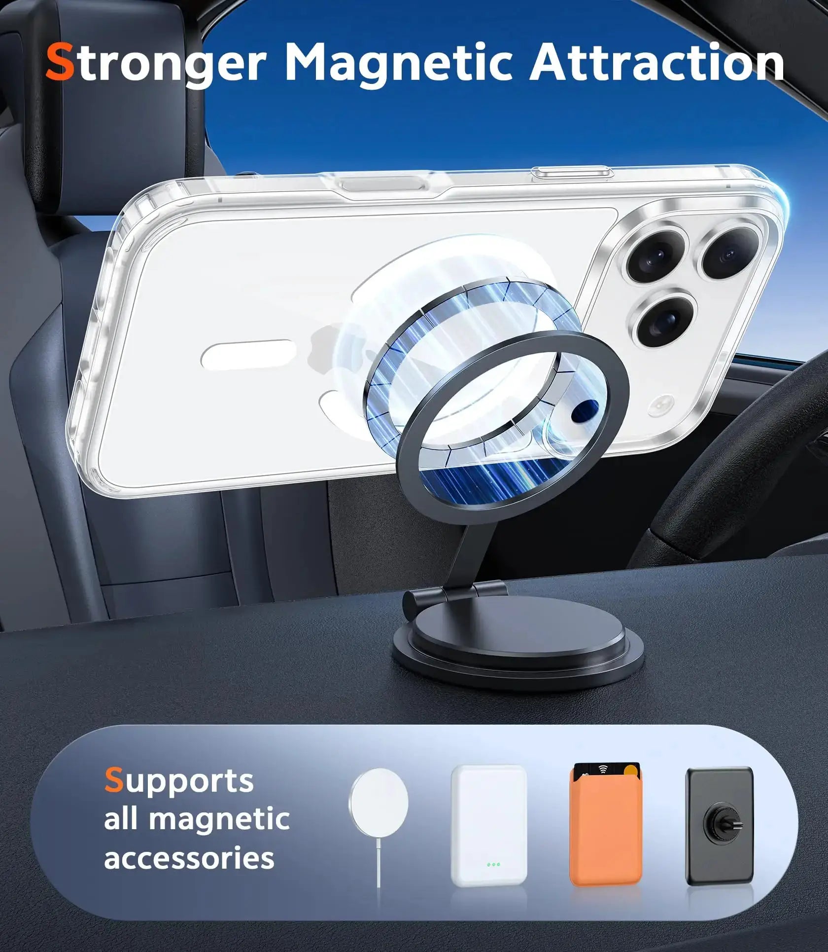 Simples Market transparent magnetic iPhone case for MagSafe, fits iPhone 17/16 Pro Max and 15/14 Plus