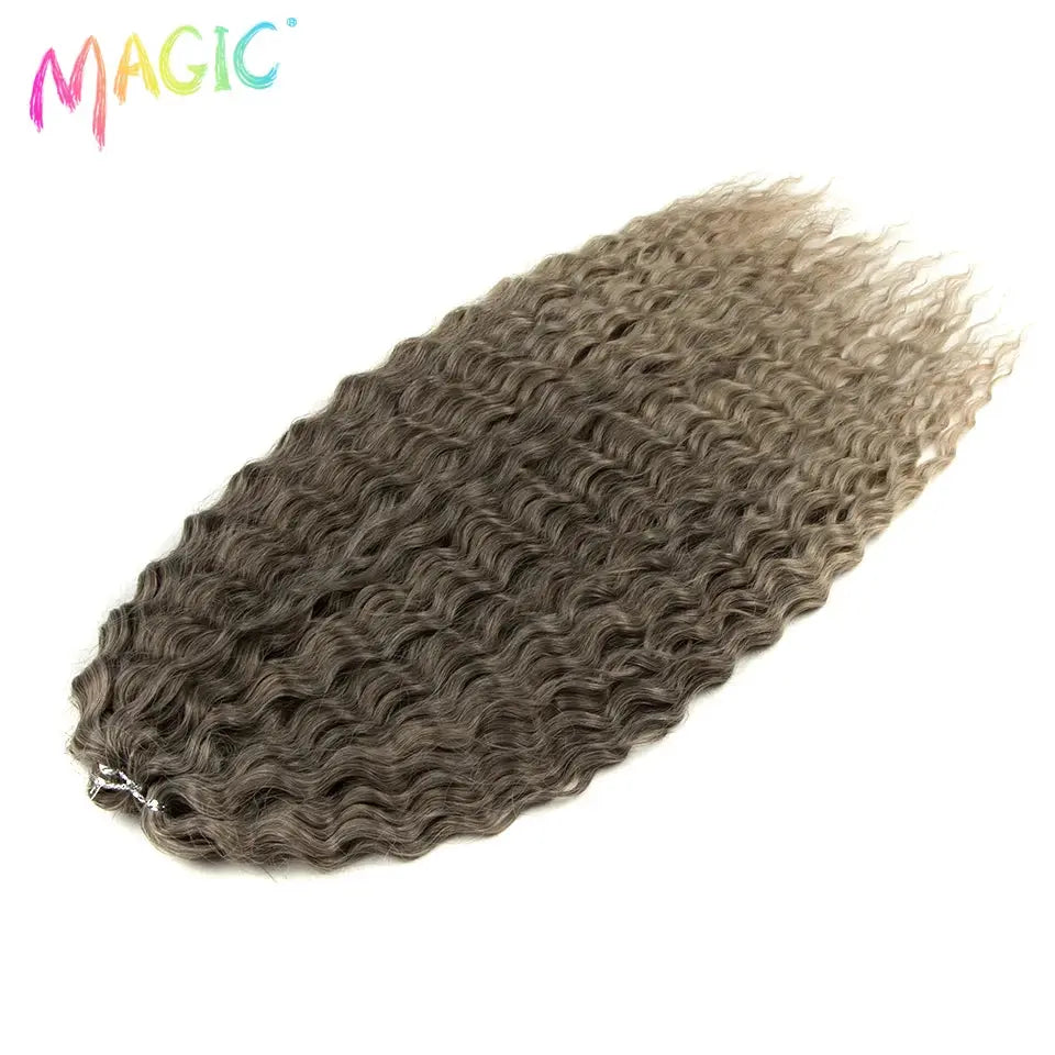Magic Ariel Curl water wave crochet hair extension, 22in, ombre brown-blonde, Simples Market