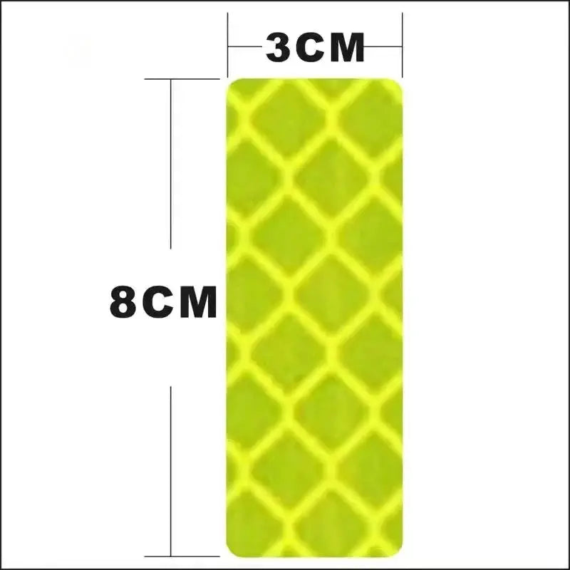 10 Pcs 3X8Cm Car Bumper Reflective Stickers For Safety Warning Strips For Low Light Visibility