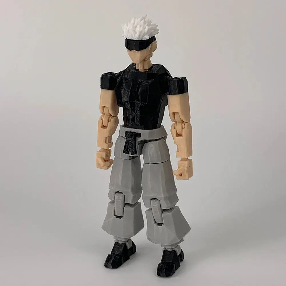 3D Printed Jujutsu Kaisen Gojo Satoru Action Figure Multi Jointed Shapeshift Display Model Collectible Gift
