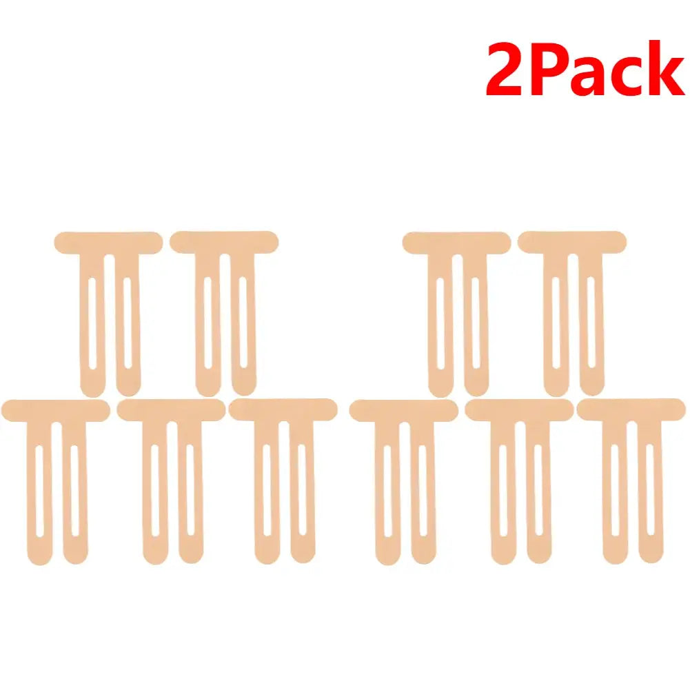 Kinesiology tape patches skin-colored breathable precut knee/shoulder support, 5 pcs per pack, 2-pack