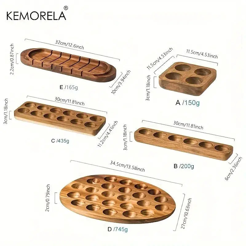 Kemorela Modern Wooden Egg Storage Box With Multi Compartment Kitchen Organizer For Fresh Eggs