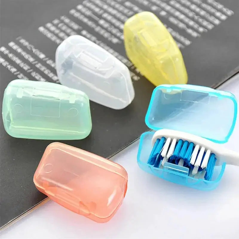 TravelGuard Five Pack Toothbrush Head Cover Caps for Travel and Camping Hygienic Protection with Airflow