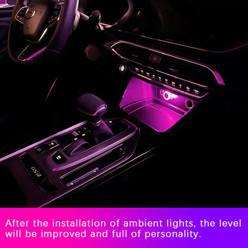 Portable Car USB Ambient Light Mini LED Decorative Atmosphere Lamp For Auto Interior And Computer USB Powered Plug Play